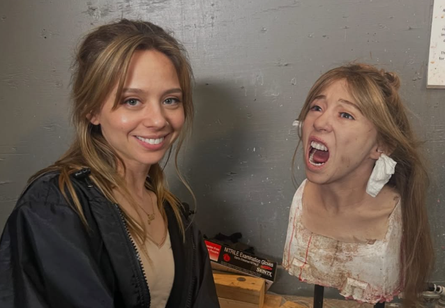 Anna Lore on the set of Final Destination: Bloodlines